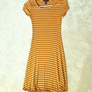 FOREVER 21 BURNT ORANGE STRIPED SHIRT DRESS!! 🤍